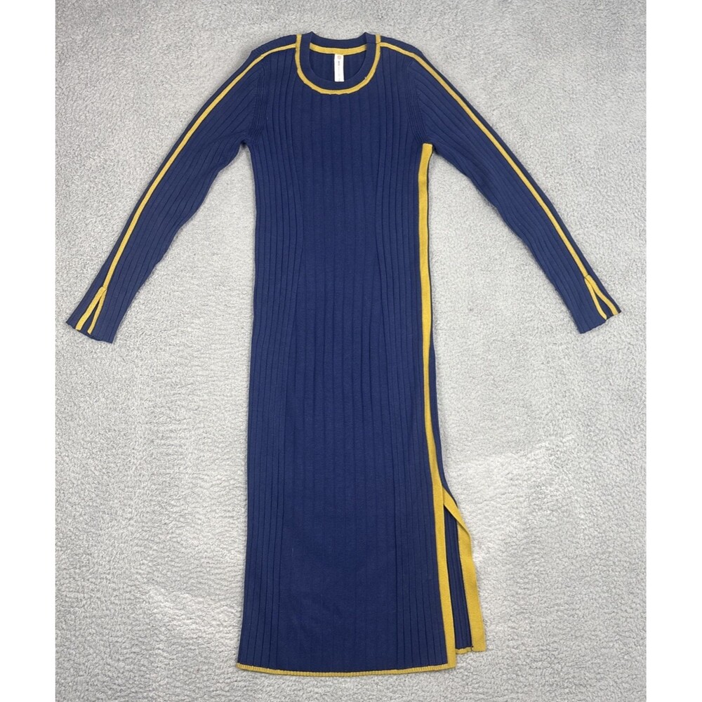 Daily Practice X Anthropologie Navy Long-Sleeve Sporty Sweater Dress Size Small - Picture 3 of 7